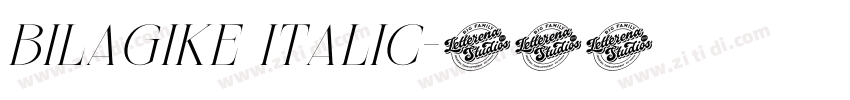 Bilagike Italic字体转换